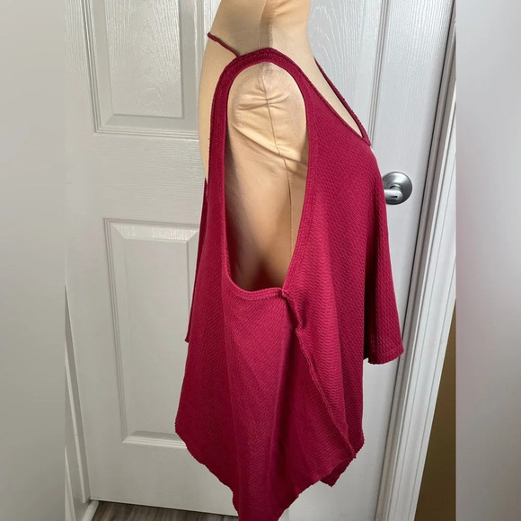 Free People Sing La La Handkerchief Tank Gone Gogi (burgundy) Size S - Picture 12 of 12